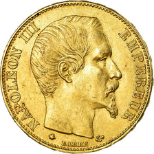 Moneda, Francia, Napoleon III, Napoléon III, 20 Francs, 1858, Strasbourg, MBC+