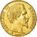 Moneda, Francia, Napoleon III, Napoléon III, 20 Francs, 1858, Strasbourg, MBC+