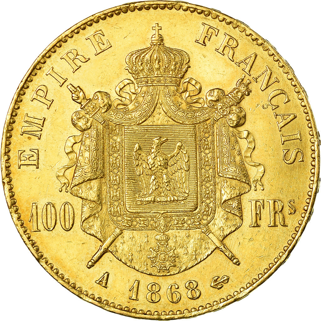Moeda, França, Napoleon III, Napoléon III, 100 Francs, 1868, Paris, AU(50-53)