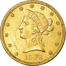 Moneda, Estados Unidos, Coronet Head, $10, Eagle, 1902, U.S. Mint, Philadelphia