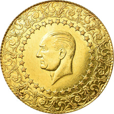 Moneta, Turchia, Mustafa Kemal Atatürk, 500 Kurush, 1964, BB, Oro, KM:874