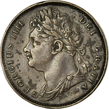 Coin, Great Britain, George IV, Farthing, 1821, AU(50-53), Copper, KM:677
