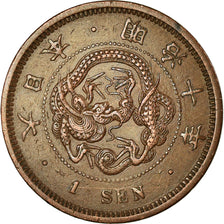 Coin, Japan, Mutsuhito, Sen, 1877, AU(50-53), Copper, KM:17.1