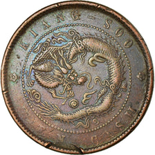 Moeda, China, KIANGSU-KIANGSOO PROVINCE, Kuang-hs, 10 Cash, 1902, EF(40-45)