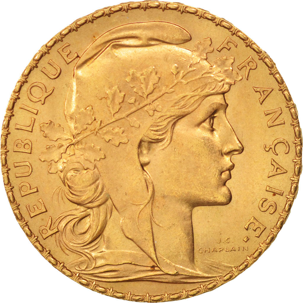 France, Marianne, 20 Francs, 1907, Or, KM:857, Gadoury:1064
