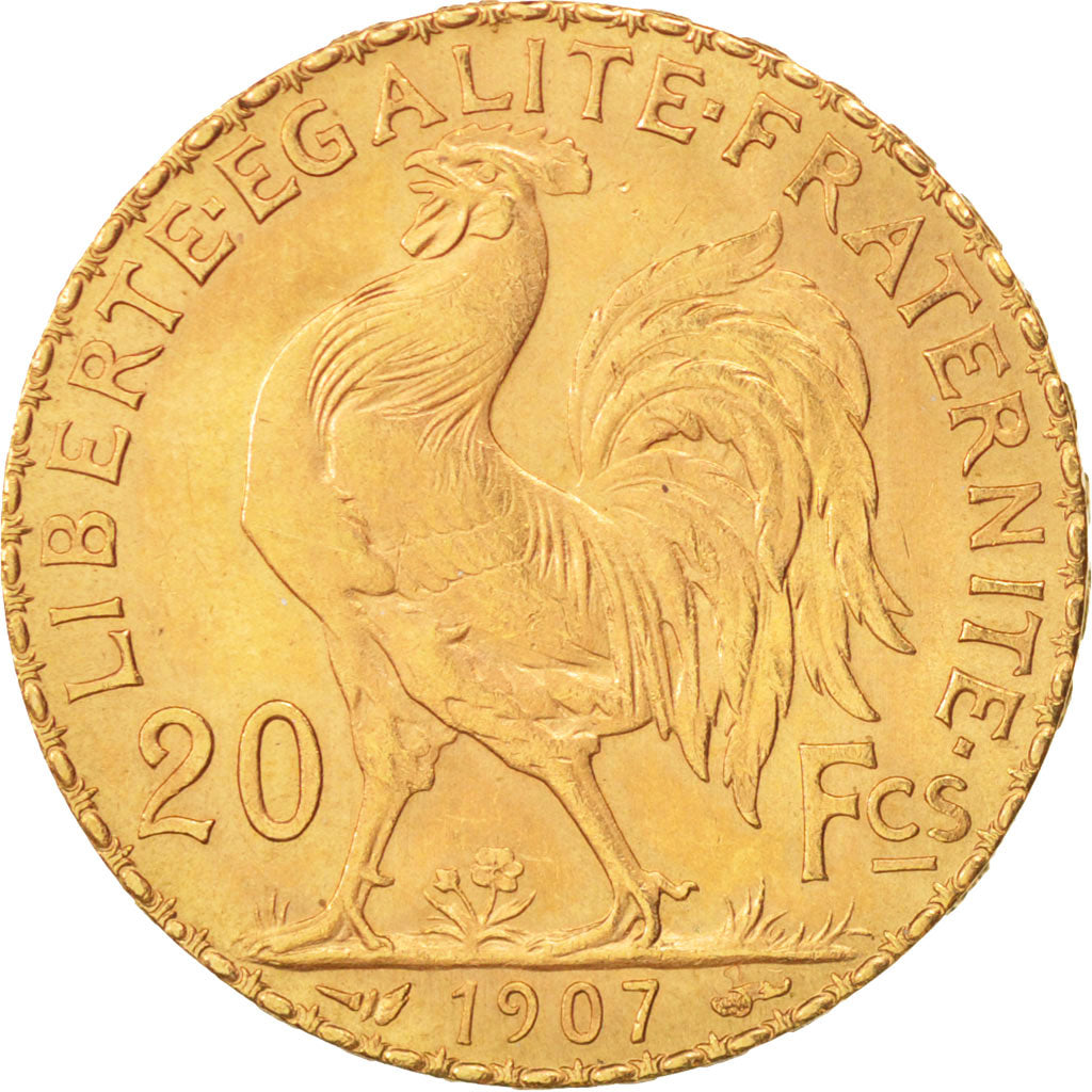 France, Marianne, 20 Francs, 1907, Or, KM:857, Gadoury:1064