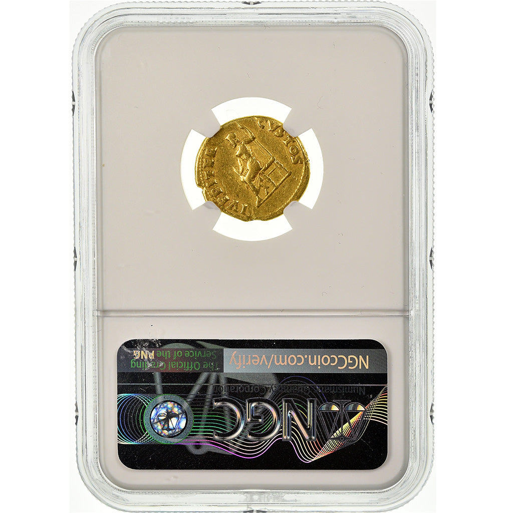 Coin, Nero, Aureus, 64-65, Rome, graded, NGC, Ch F, VF(30-35), Gold, RIC:52