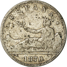 Monnaie, Espagne, Provisional Government, 2 Pesetas, 1870 (73), Madrid, TB