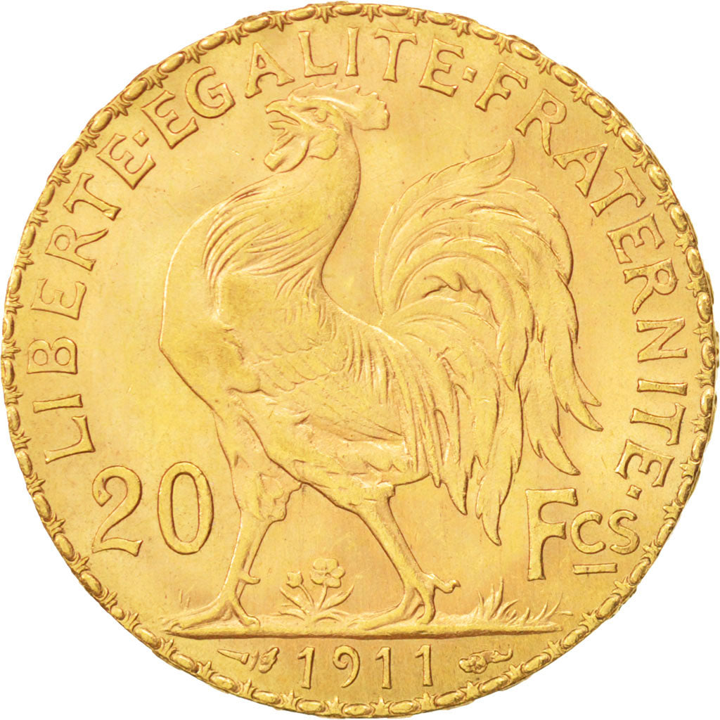 France, Marianne, 20 Francs, 1911, Gold, KM:857, Gadoury:1064a