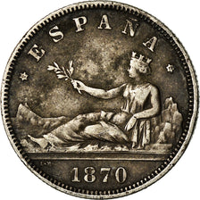 Coin, Spain, Provisional Government, 2 Pesetas, 1870 (73), Madrid, EF(40-45)
