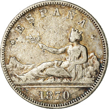 Coin, Spain, Provisional Government, 2 Pesetas, 1870 (74), Madrid, VF(30-35)