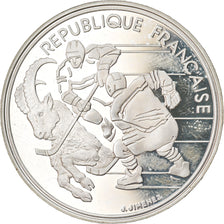 Moneta, Francja, Hockey players, 100 Francs, 1991, Albertville 92, MS(65-70)