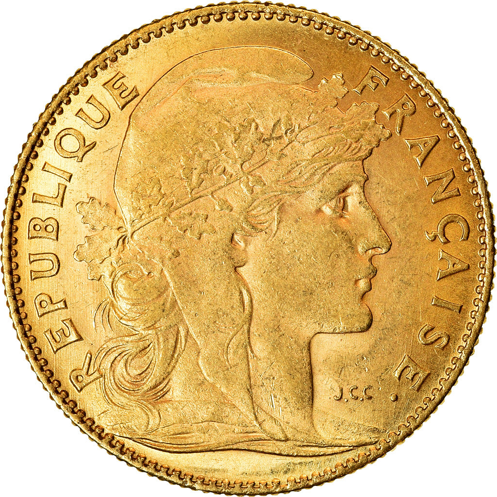Coin, France, Marianne, 10 Francs, 1907, Paris, AU(55-58), Gold, KM:846