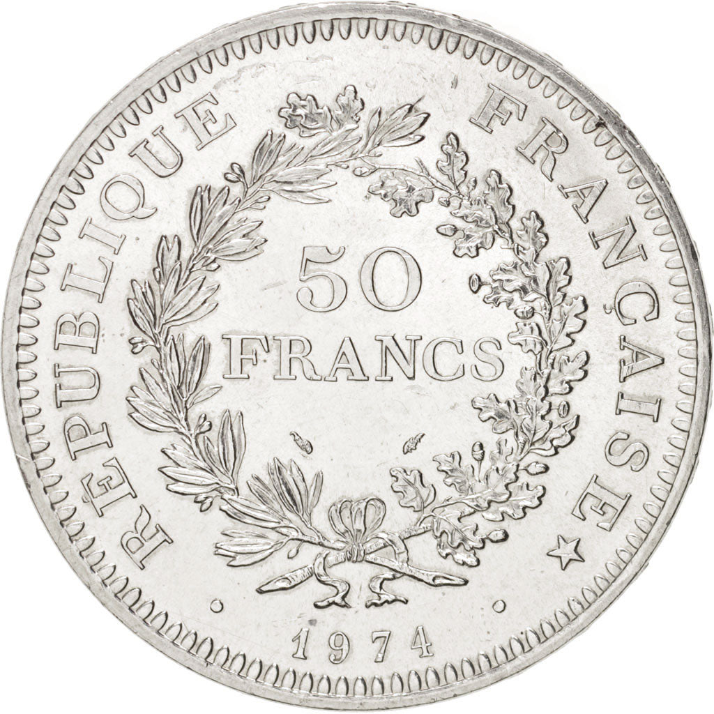France, Hercule, 50 Francs, 1974, Paris, SPL, Argent, KM:941.1, Gadoury:882