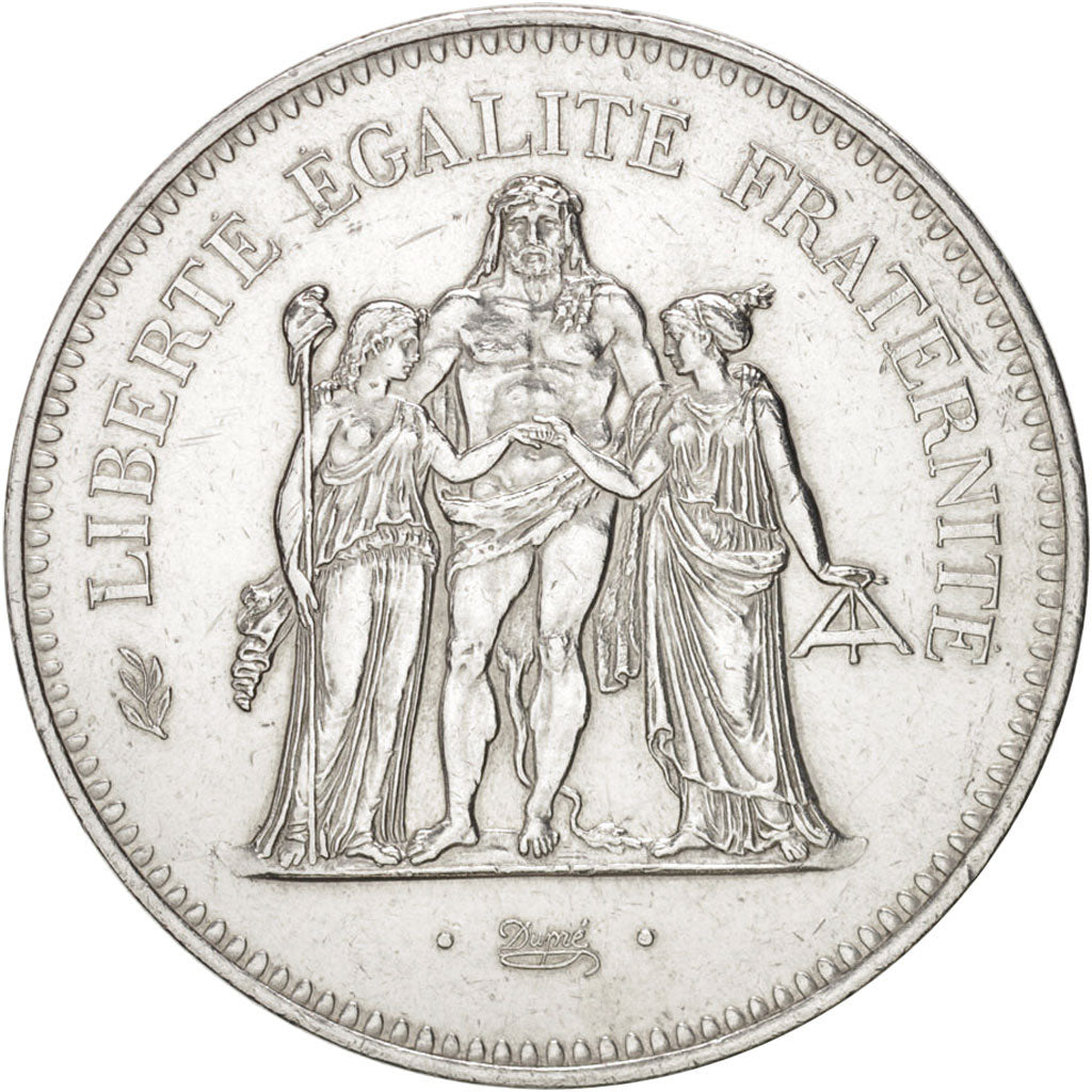Coin, France, Hercule, 50 Francs, 1976, Paris, MS(63), Silver, KM:941.1