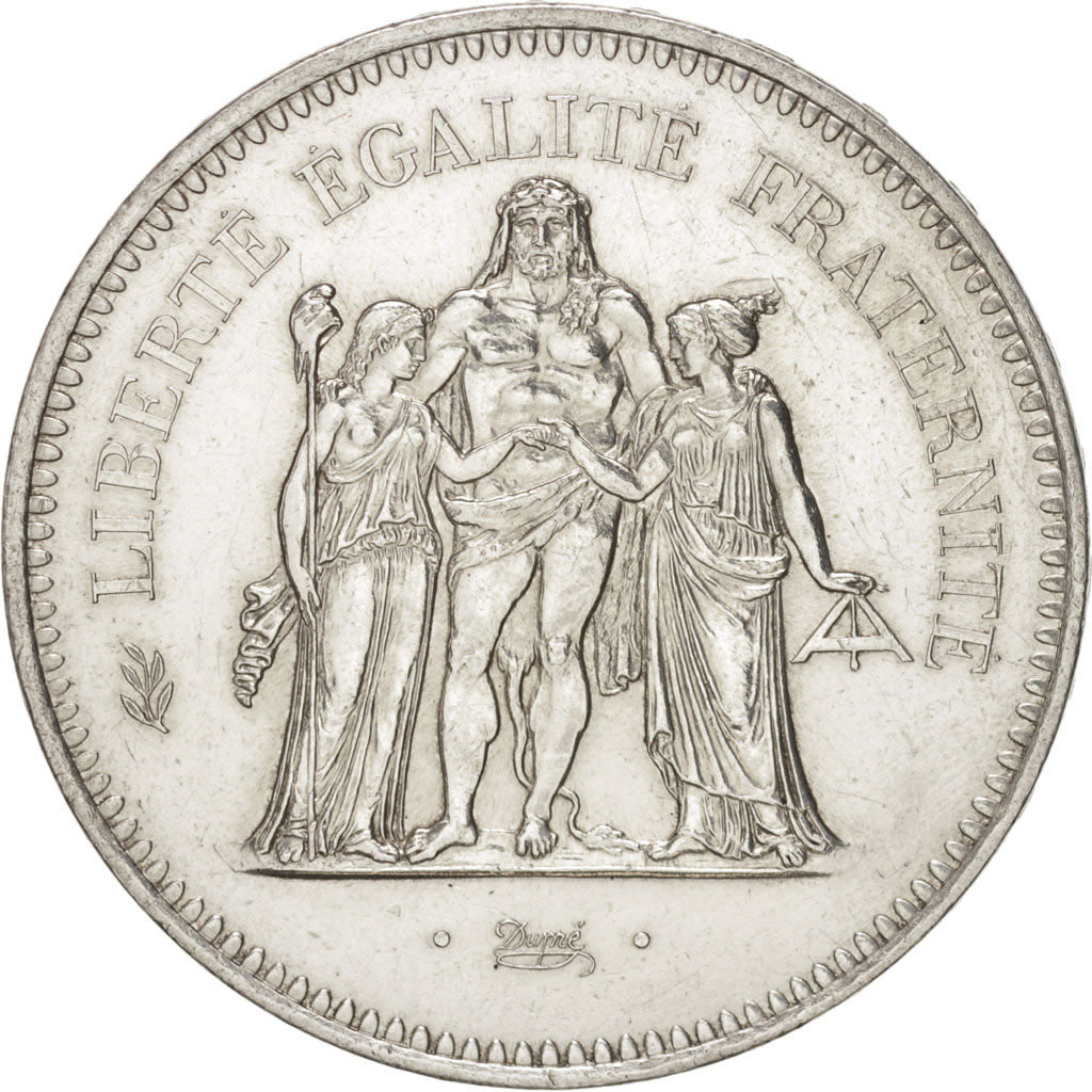 Coin, France, Hercule, 50 Francs, 1977, Paris, MS(63), Silver, KM:941.1