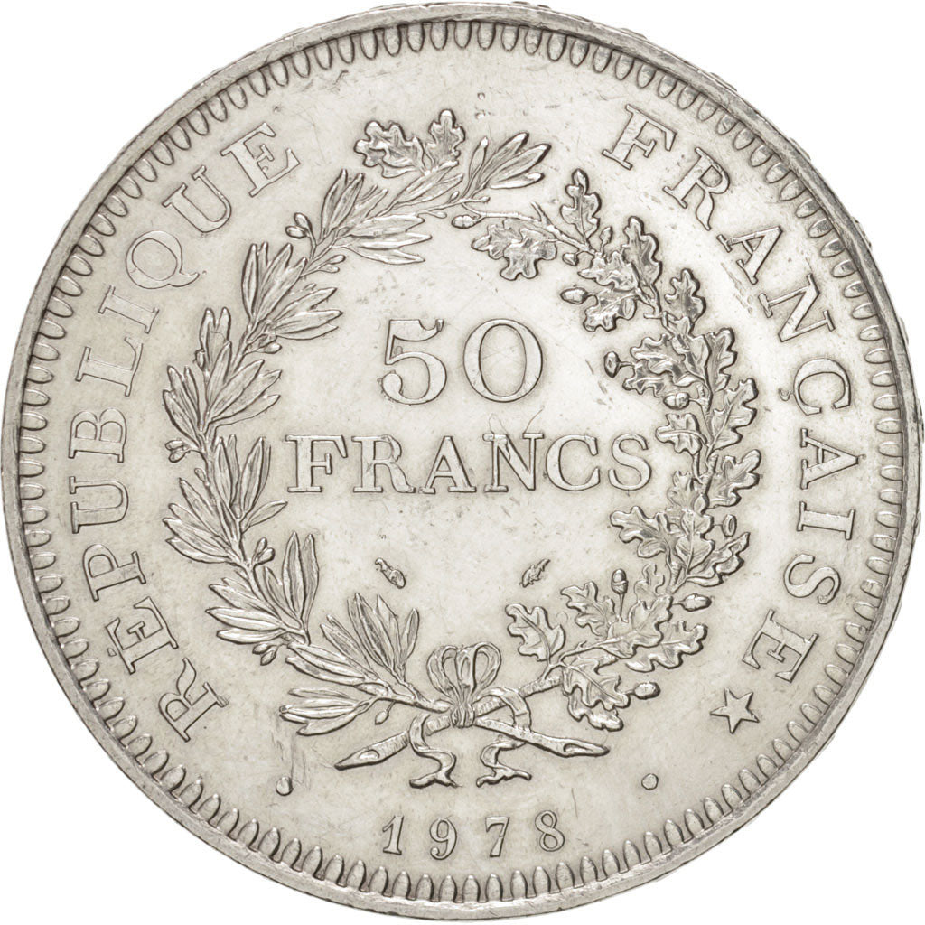 France, Hercule, 50 Francs, 1978, Paris, SPL, Argent, KM:941.1, Gadoury:882