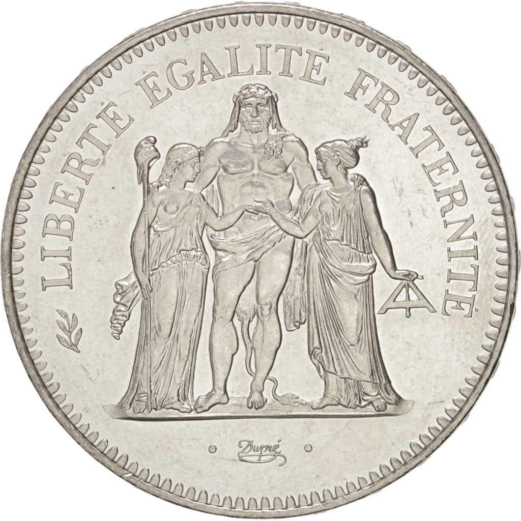 Coin, France, Hercule, 50 Francs, 1979, Paris, MS(63), Silver, KM:941.1