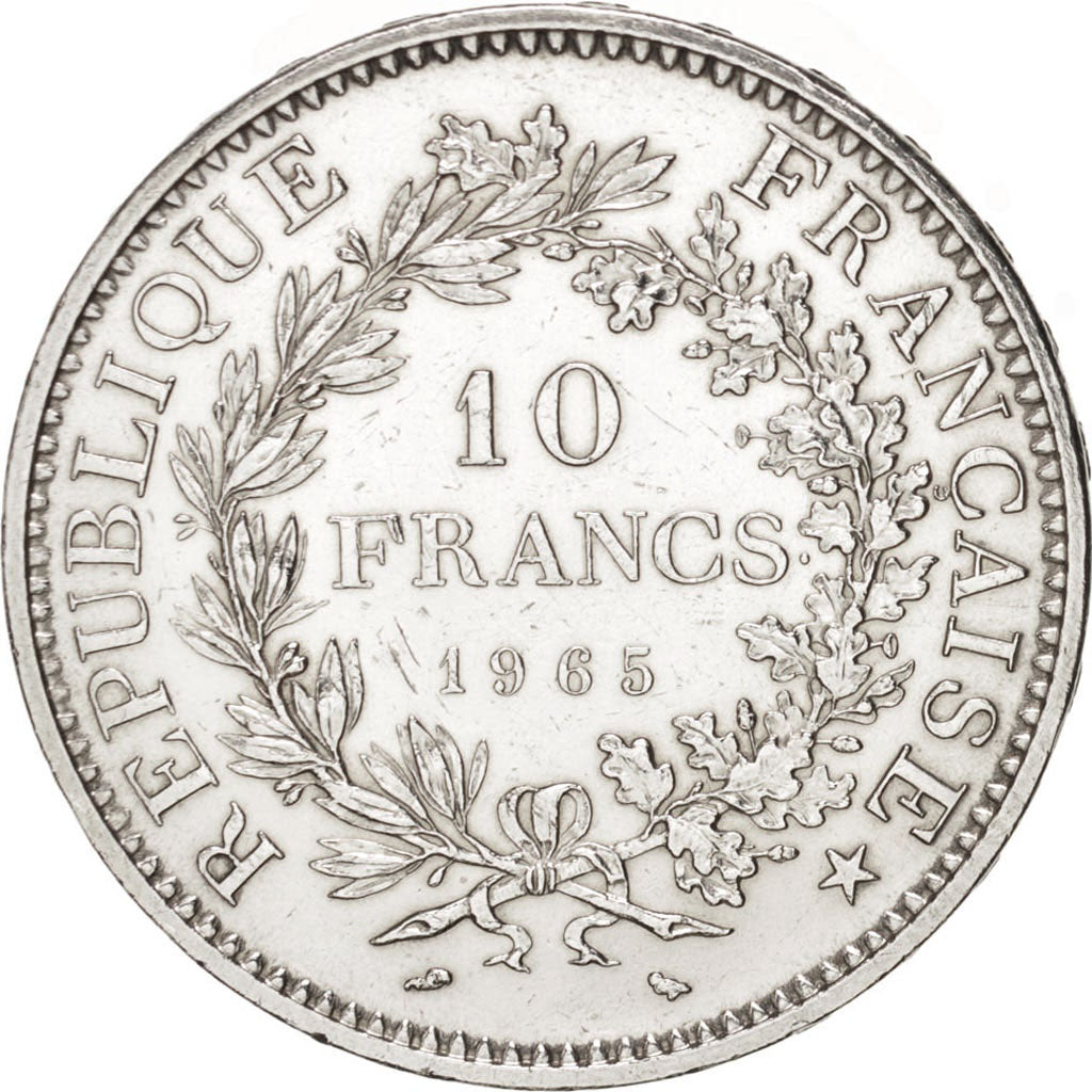 Coin, France, Hercule, 10 Francs, 1965, Paris, MS(63), Silver, KM:932