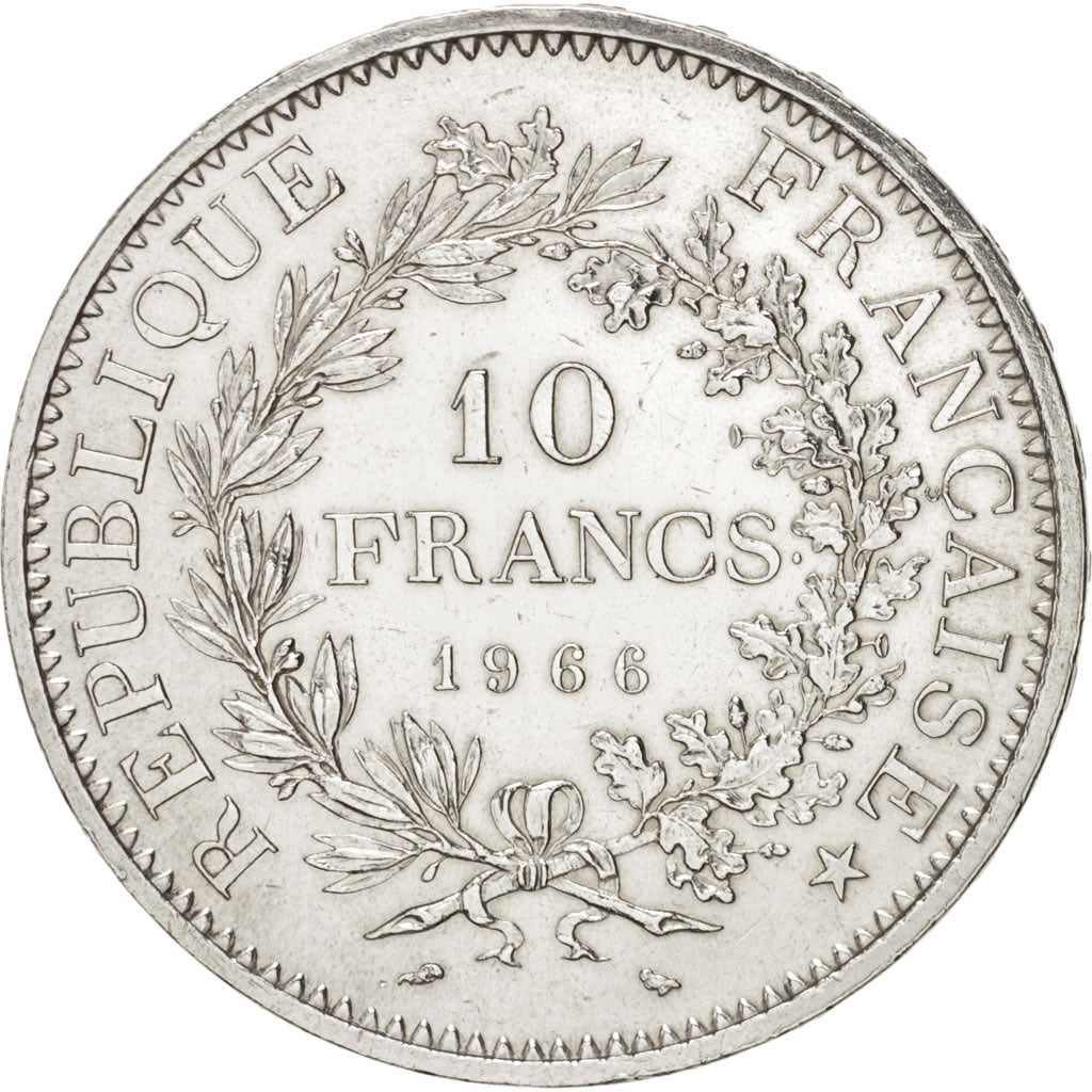 France, Hercule, 10 Francs, 1966, Paris, MS(63), Silver, KM:932, Gadoury:813