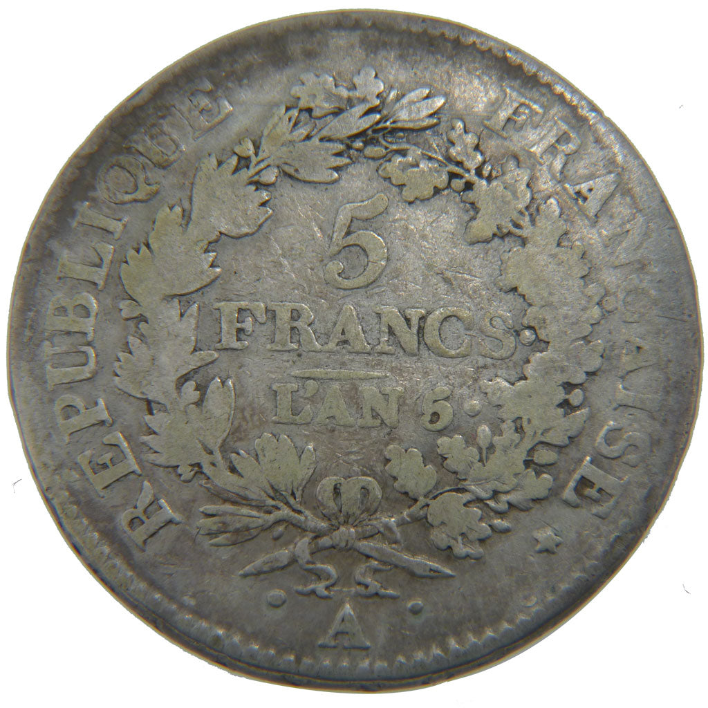 FRANCE, 5 Francs, Paris, F(12-15), Silver, Gadoury #563, 24.70