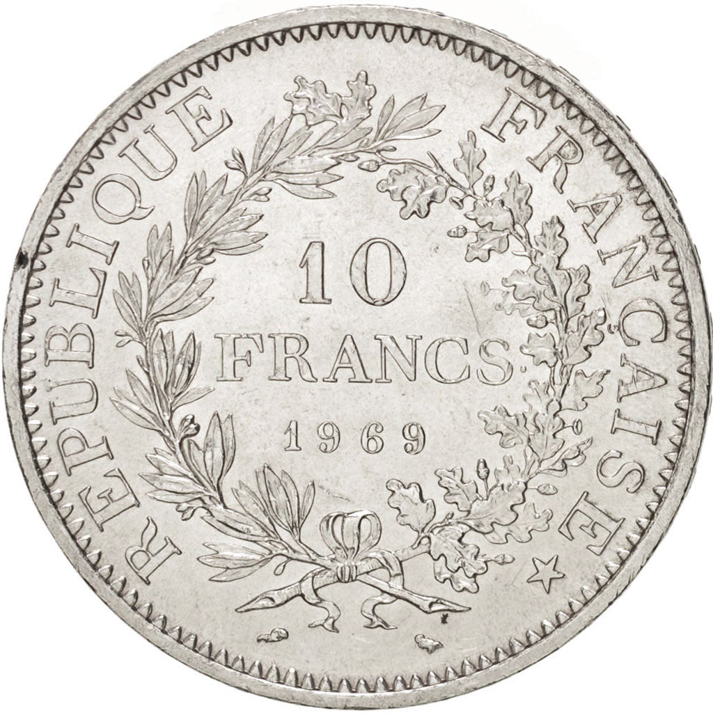 Frankreich, Hercule, 10 Francs, 1969, Paris, MS(63), Silver, KM:932, Gadoury:813