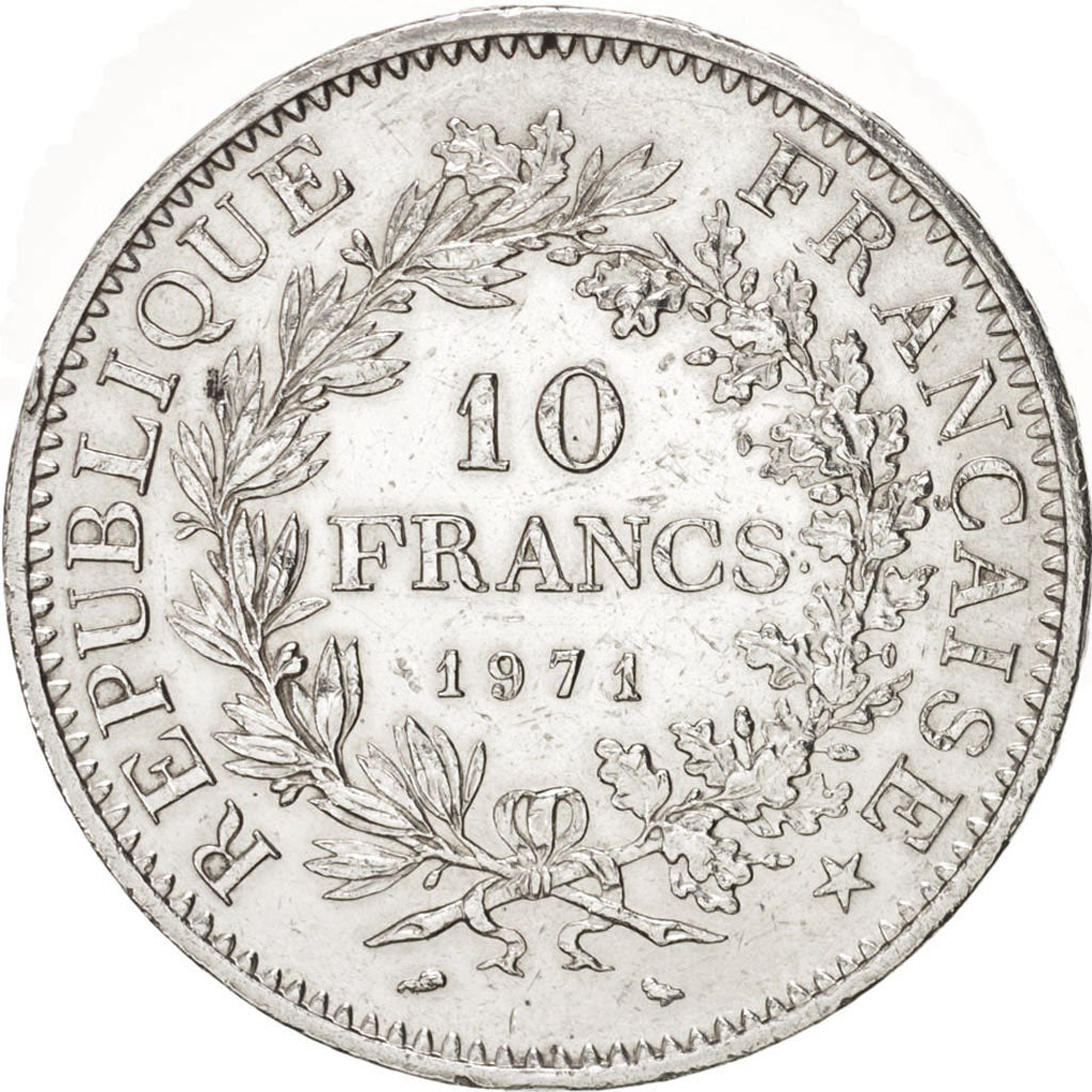 France, Hercule, 10 Francs, 1971, Paris, MS(60-62), Silver, KM:932, Gadoury:813