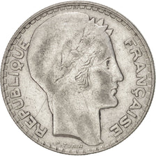 France, Turin, 20 Francs, 1933, Paris, VF(30-35), Silver, KM:879, Gadoury:852