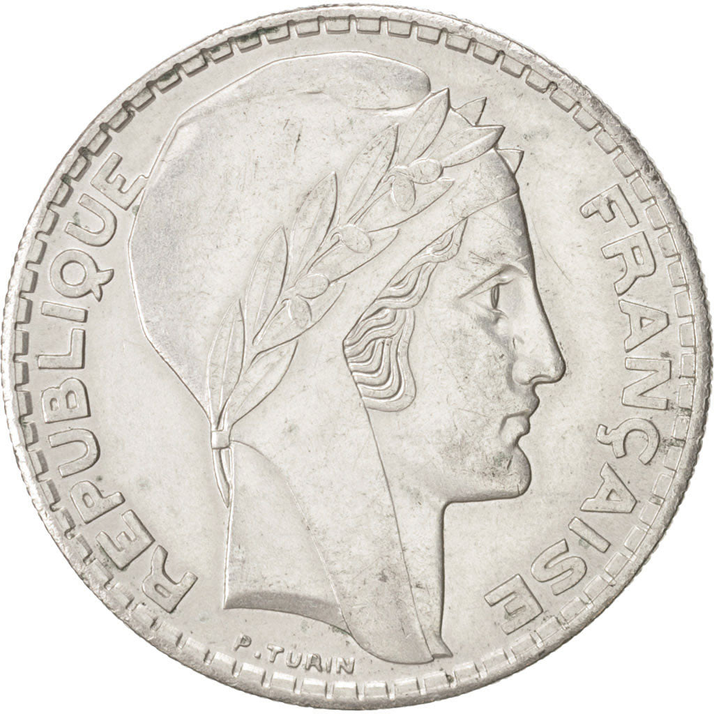 Coin, France, Turin, 20 Francs, 1938, Paris, AU(50-53), Silver, KM:879