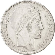 Coin, France, Turin, 20 Francs, 1938, Paris, AU(50-53), Silver, KM:879