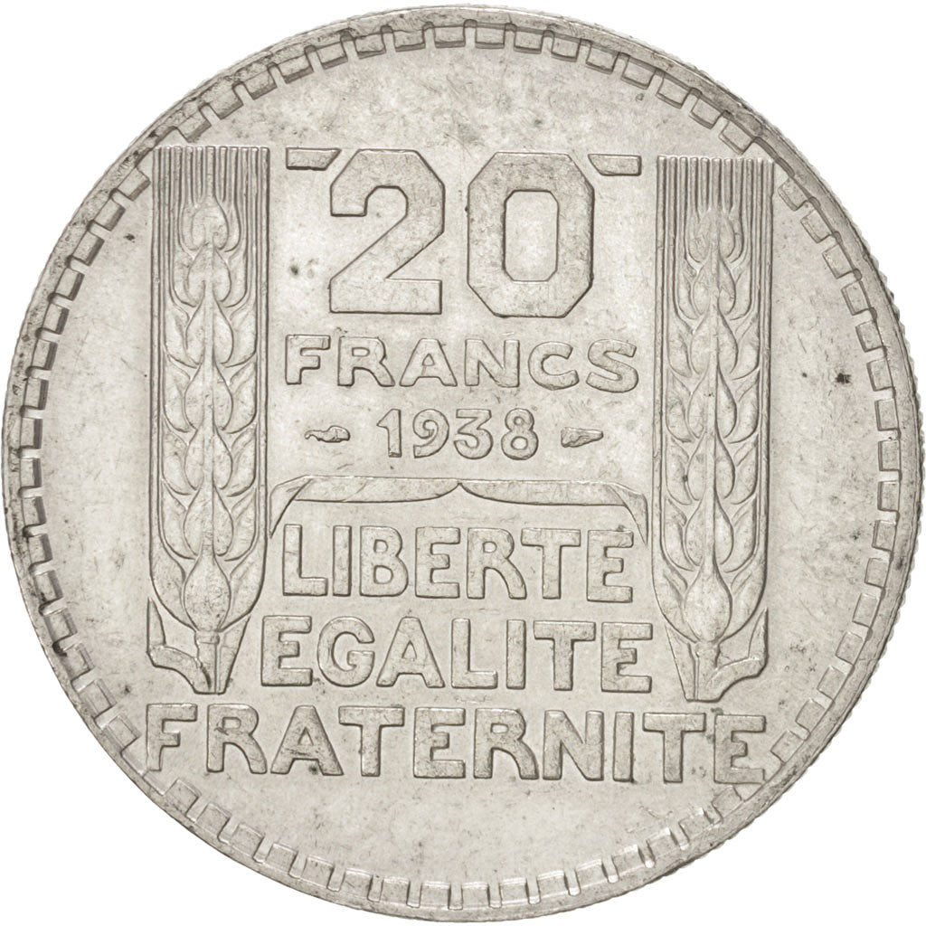 Coin, France, Turin, 20 Francs, 1938, Paris, AU(50-53), Silver, KM:879