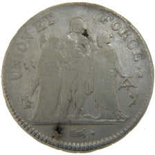 FRANCE, Union et Force, 5 Francs, Paris, KM #639.1, F(12-15), Silver, Gadoury...
