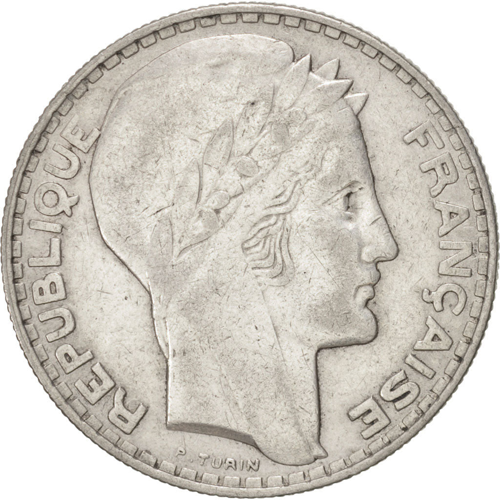 France, Turin, 20 Francs, 1929, Paris, VF(30-35), Silver, KM:879, Gadoury:852