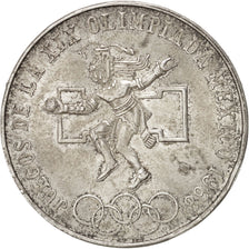 Mexico, 25 Pesos, 1968, Mexico City, AU(50-53), Silver, KM:479.1