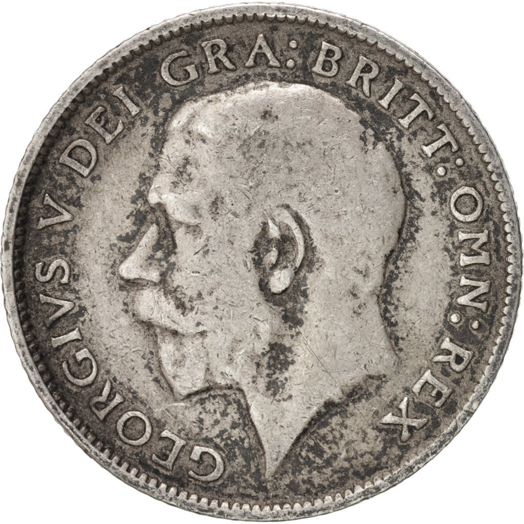 Gran Bretagna, George V, 6 Pence, 1916, MB+, Argento, KM:815