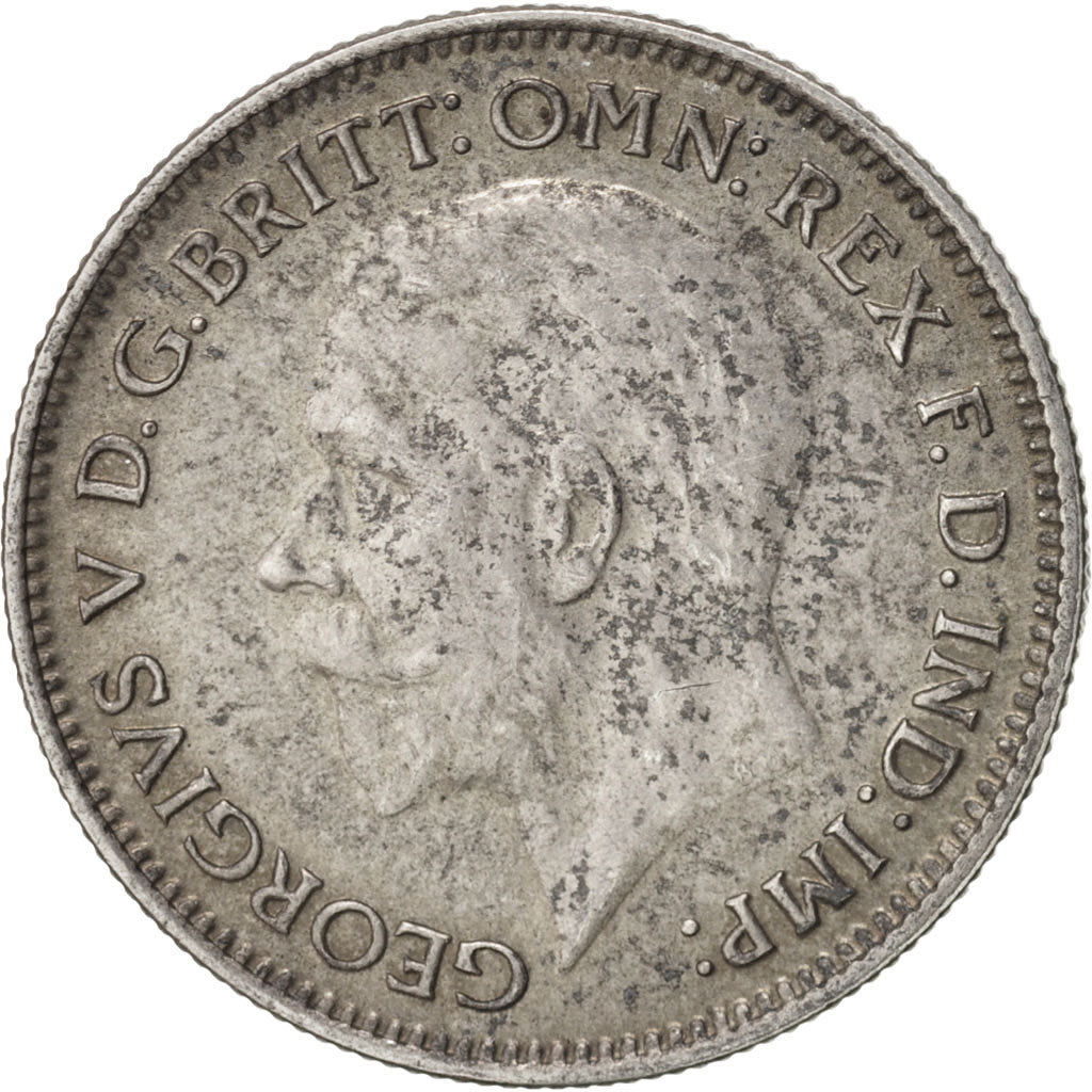 Great Britain, George V, 6 Pence, 1931, AU(50-53), Silver, KM:832