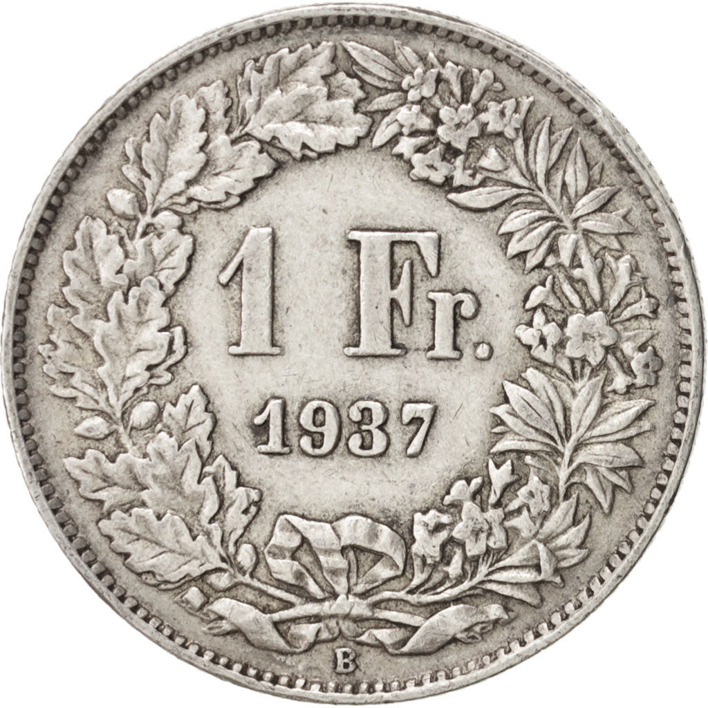 Moneta, Svizzera, Franc, 1937, Bern, BB, Argento, KM:24