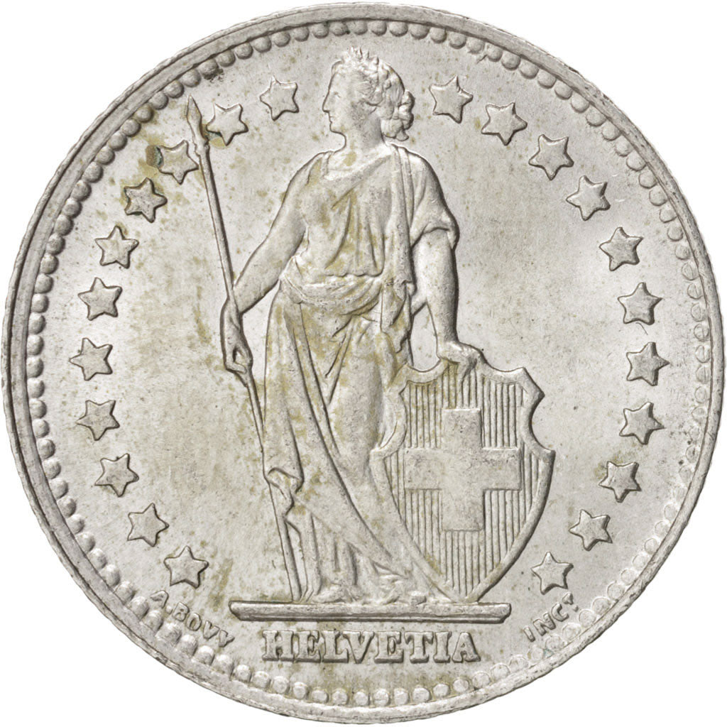 Coin, Switzerland, Franc, 1945, Bern, MS(63), Silver, KM:24