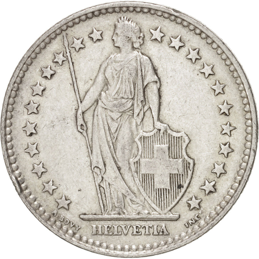 Coin, Switzerland, 2 Francs, 1940, Bern, AU(50-53), Silver, KM:21