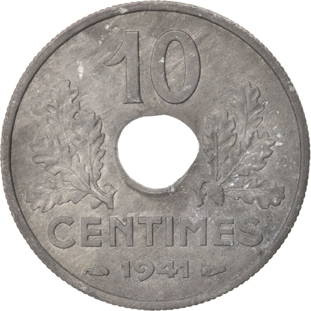 France, État français, 10 Centimes, 1941, TTB+, Zinc, KM:898.2, Gadoury:290