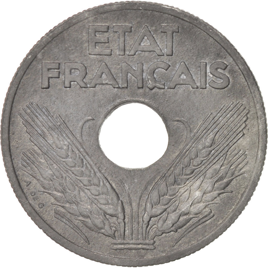 France, État français, 10 Centimes, 1942, AU(50-53), Zinc, KM:898.2, Gadoury:290