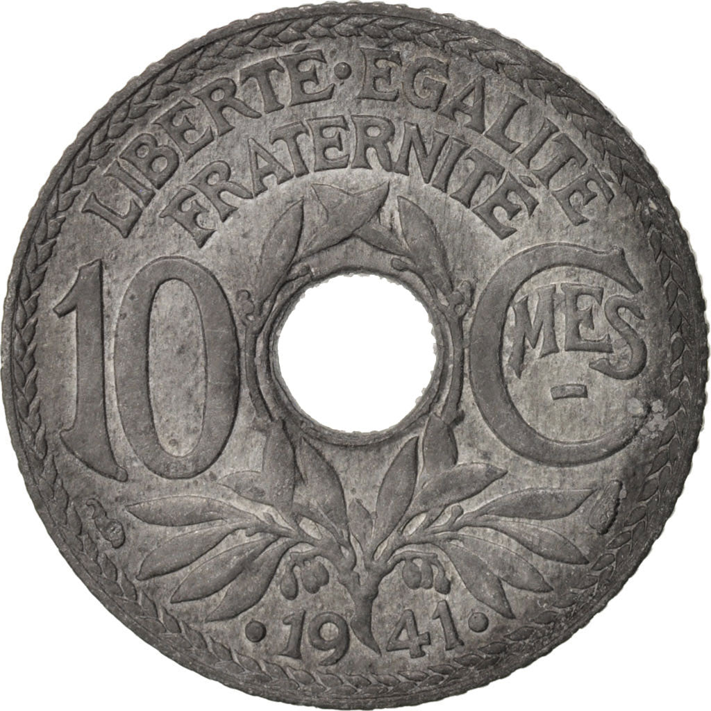 Münze, Frankreich, Lindauer, 10 Centimes, 1941, SS+, Zinc, KM:897, Gadoury:288c