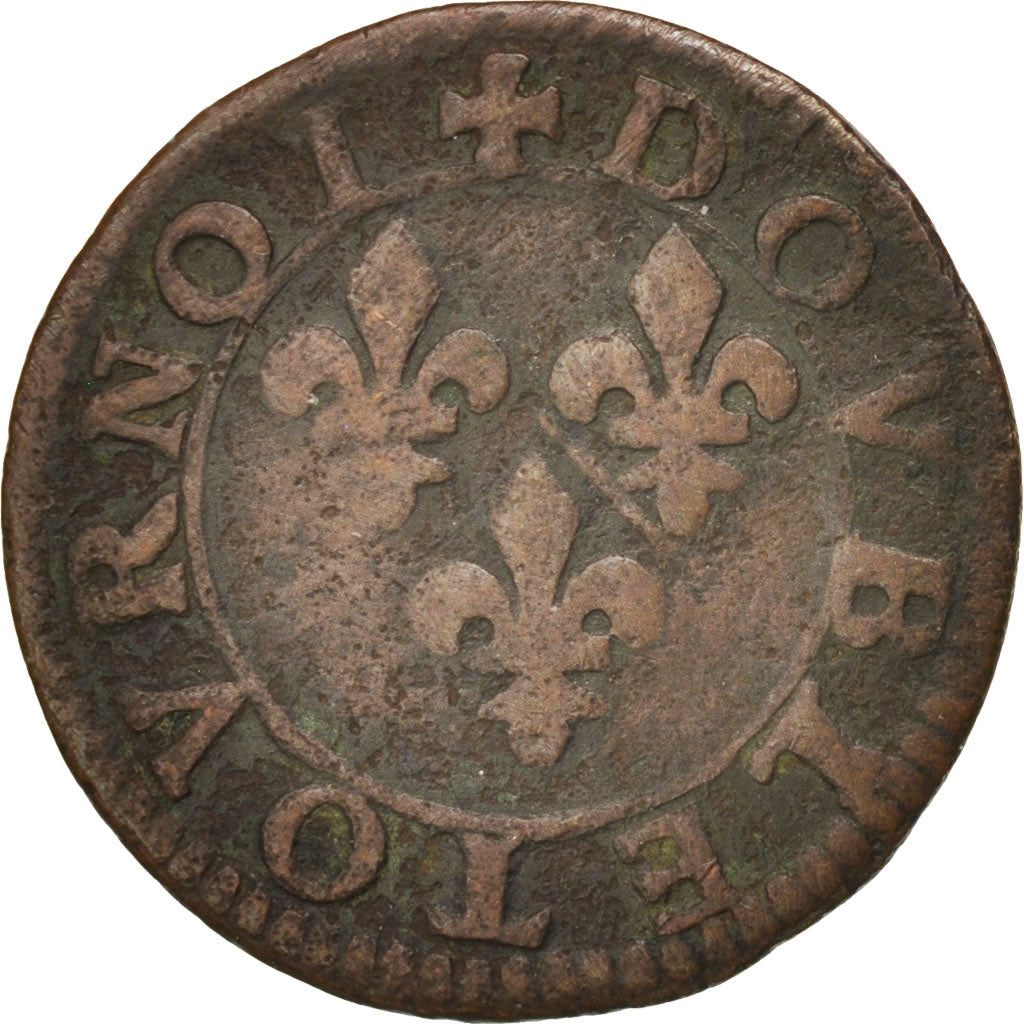 Munten, Frankrijk, Double Tournois, Undated, FR, Koper, CGKL:674
