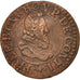 France, Château-Regnault, Double Tournois, Undated, EF(40-45), Copper, CGKL:648