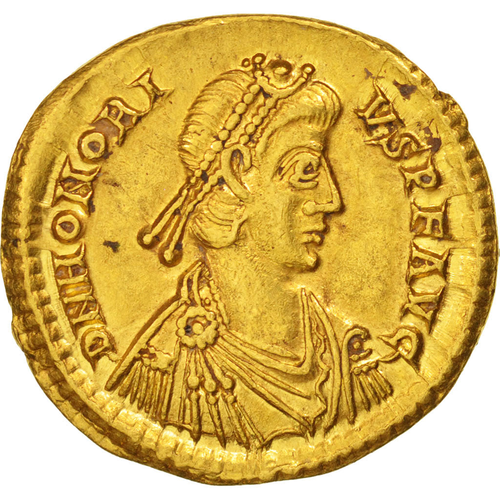 Honorius, Solidus, Milan, AU(55-58), Gold, RIC:1206