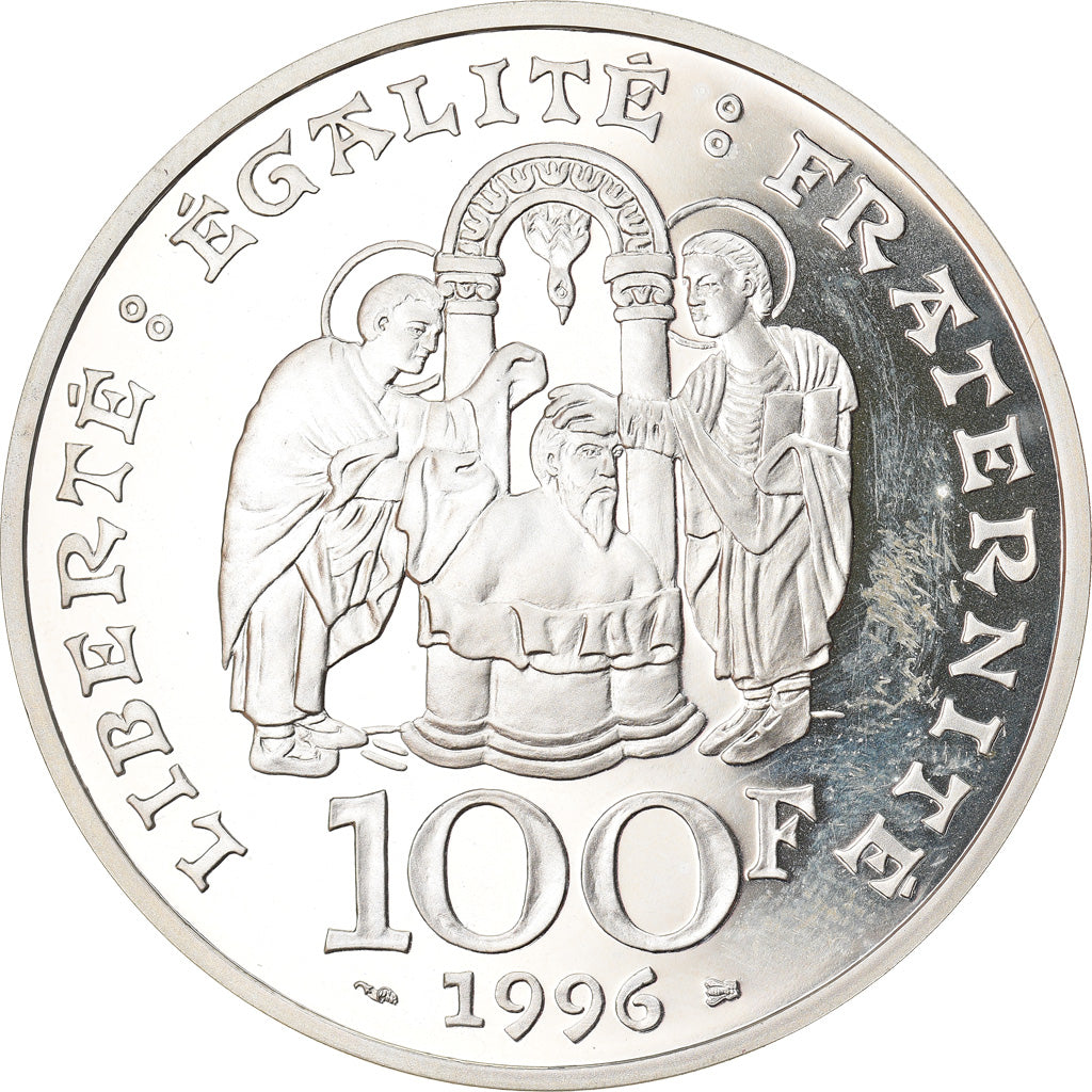 Coin, France, Clovis, 100 Francs, 1996, BE, MS(64), Silver, KM:1180