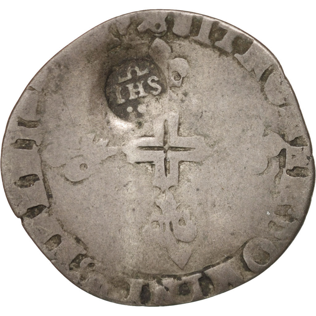 Switzerland, Henri III, Double Sol Parisis, 1592, Genève, F(12-15), Billon