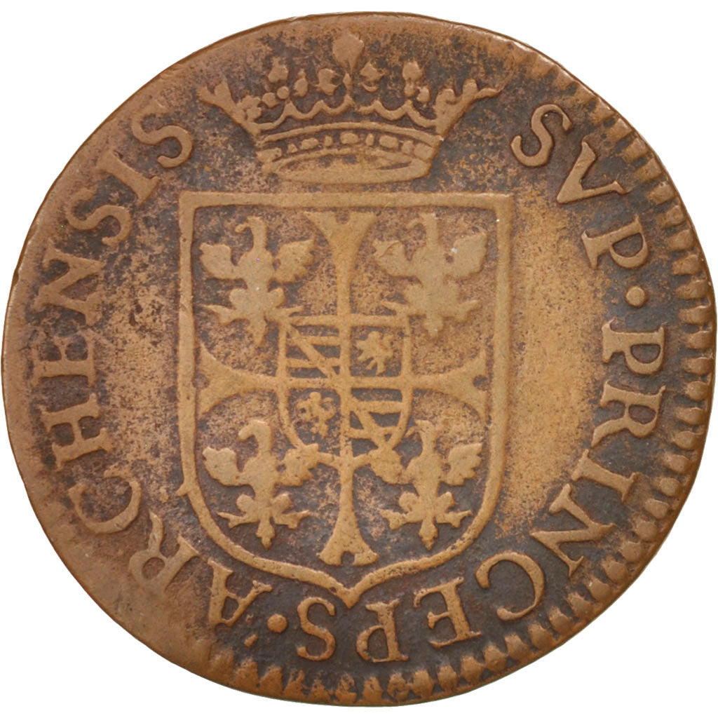 Coin, FRENCH STATES, NEVERS & RETHEL, 2 Liard, 1608, Charleville, VF(20-25)
