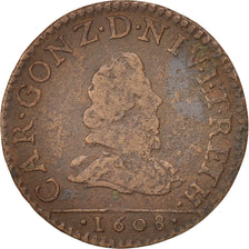 Moneda, ESTADOS FRANCESES, NEVERS & RETHEL, 2 Liard, 1608, Charleville, BC+