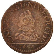 FRENCH STATES, NEVERS & RETHEL, Liard, 1609, Charleville, VF(20-25), KM:12.1